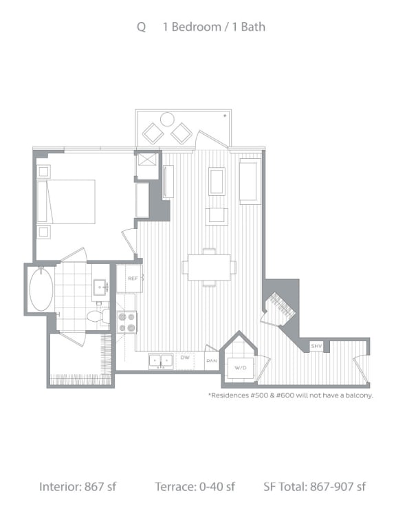 Studio, 1 & 2 Bedroom Apartments in Little Italy, San Diego Stanza